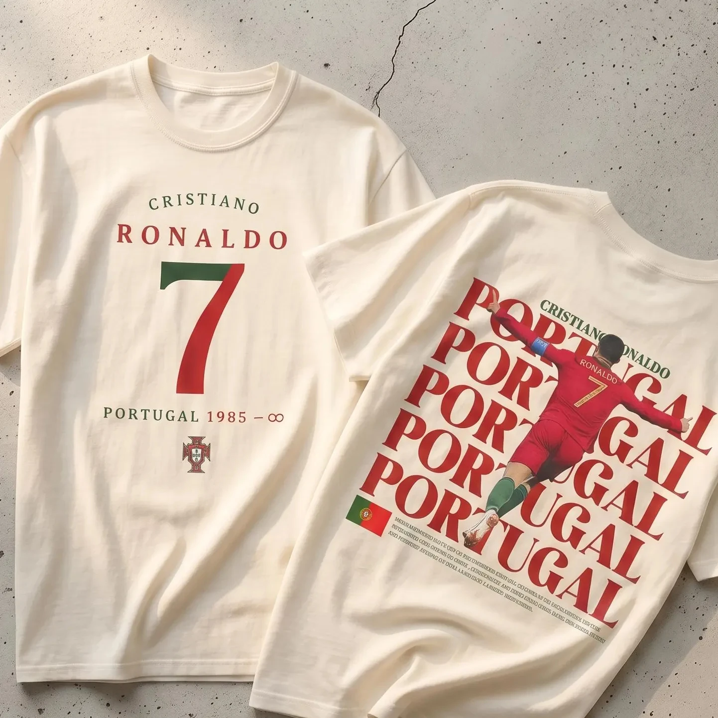 Women'S Fashion Portugal - CR7 Voetbal Grafische Voetbal T-shirt Portugal