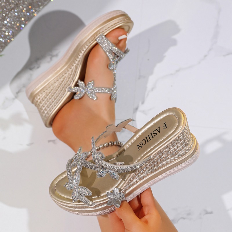 Fashion Women Belt - Vrouwen Wedge Slippers 2026 Zomer Nieuwe
