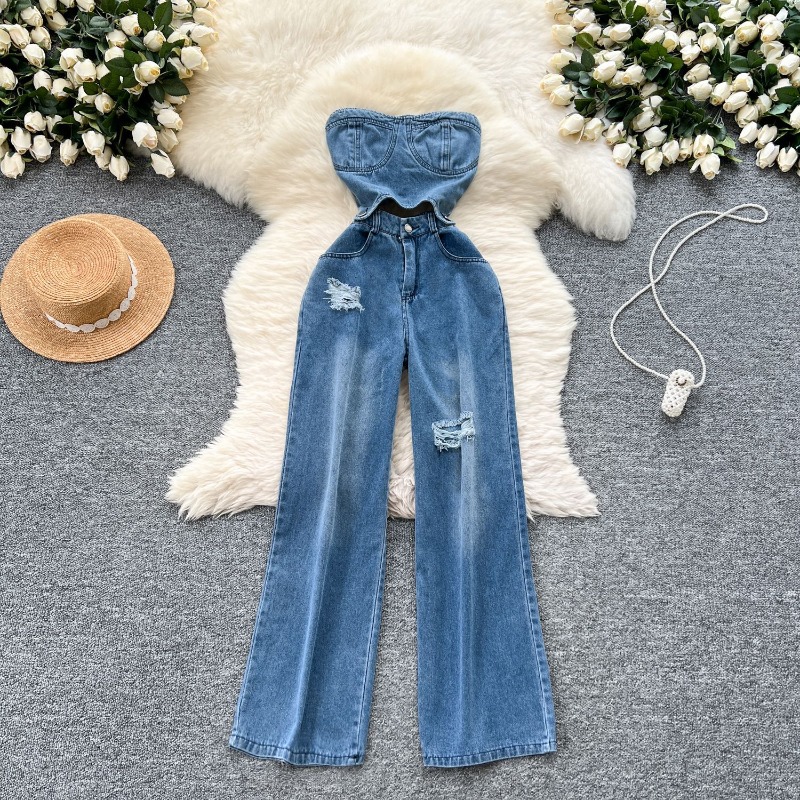 Mom Jeans Women - Denim jumpsuits voor dames, één geheel,