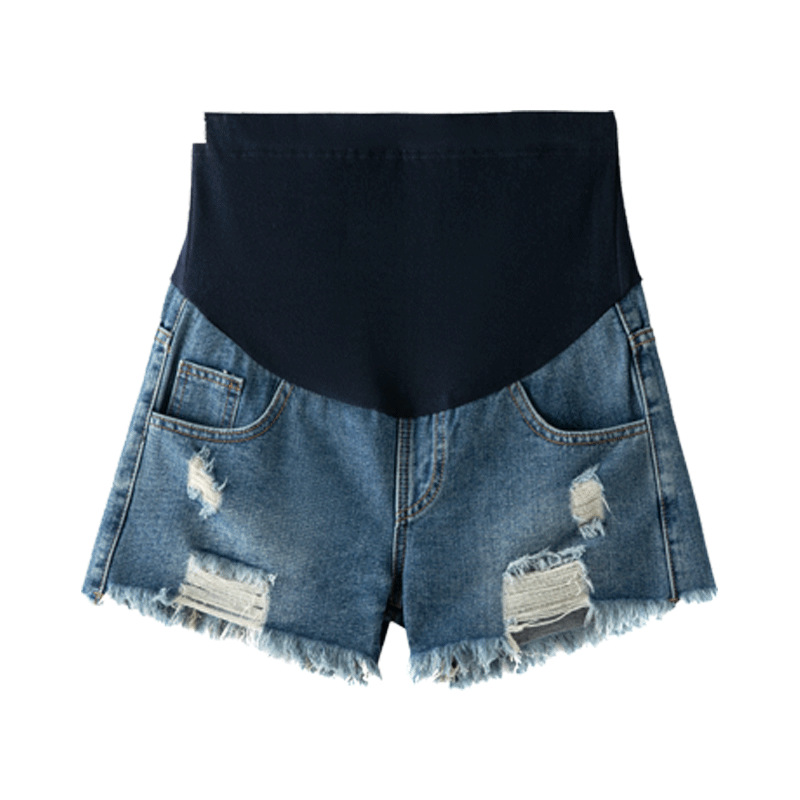 Mom Jeans Women - Hot Zwangerschapsshorts met hoge taille, elastische
