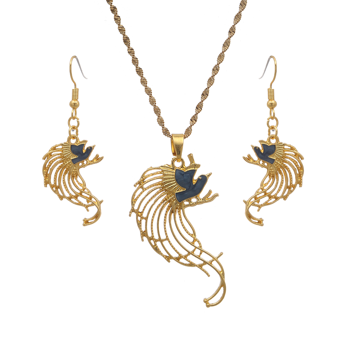 Women Fashion Png - Vogel Ketting Oorbellen Set Voor Vrouwen