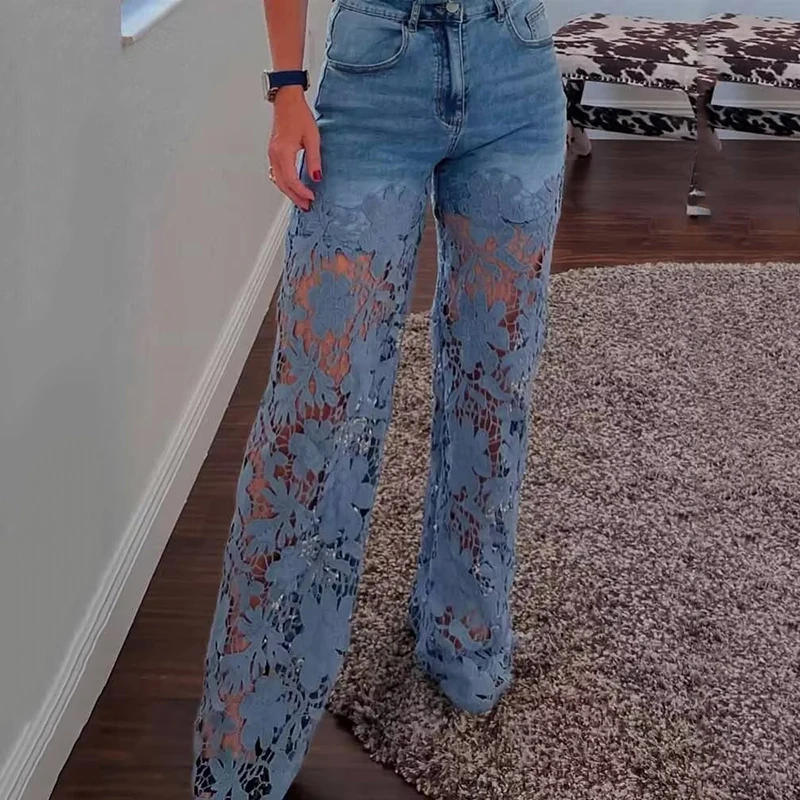Mom Jeans Women - High waist wijde pijpen jeans zomer