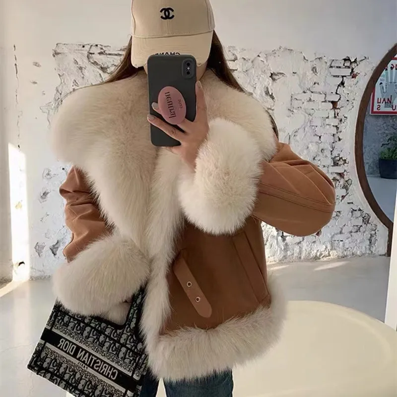 Women'S Fashion Parka - Winter Nieuwe Vossenbont Echt Bont Gras