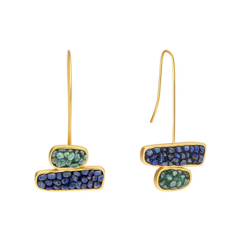 Women'S Fashion Website - IVOG Lichte luxe halfedelsteen oorbel voor