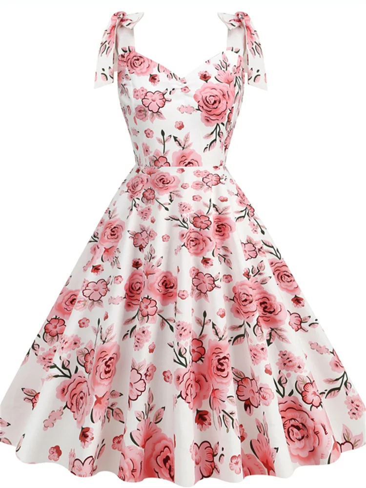 Women'S Fashion Of The 50S - 2024 Nieuwe Mode Vrouwen Zomerjurk Retro