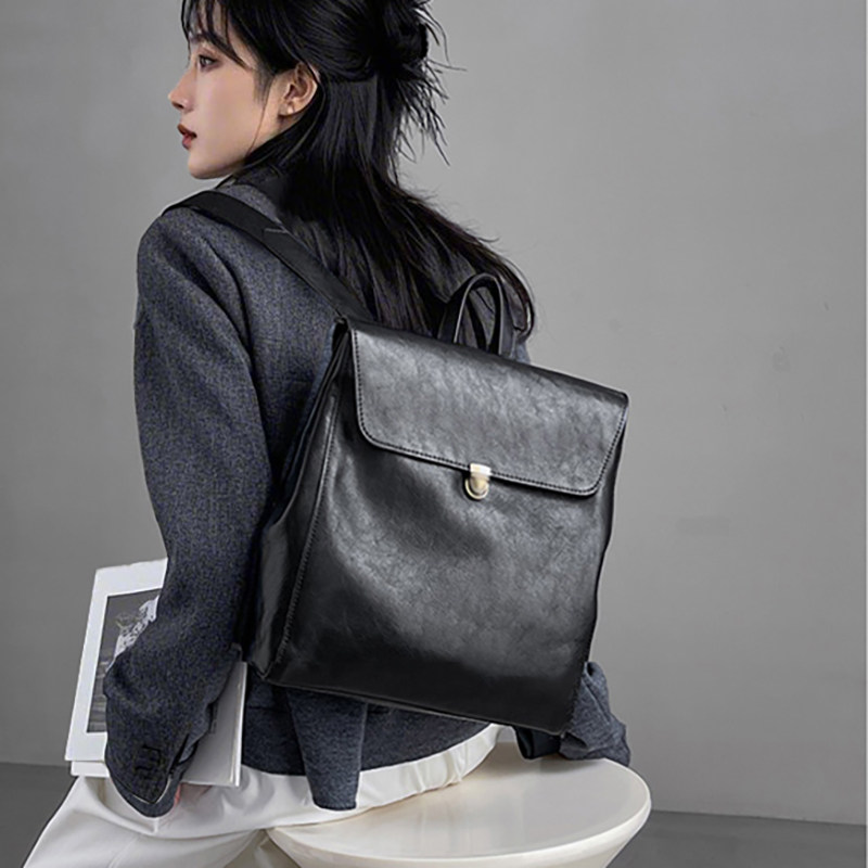 Women'S Fashion Business Casual - Luxe merkrugzak van echt leer voor