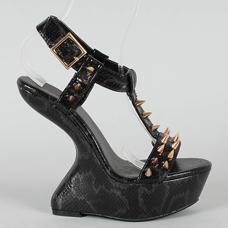 Metal rivet sandalen met opval - Fashion Women Belt recensie en prijs