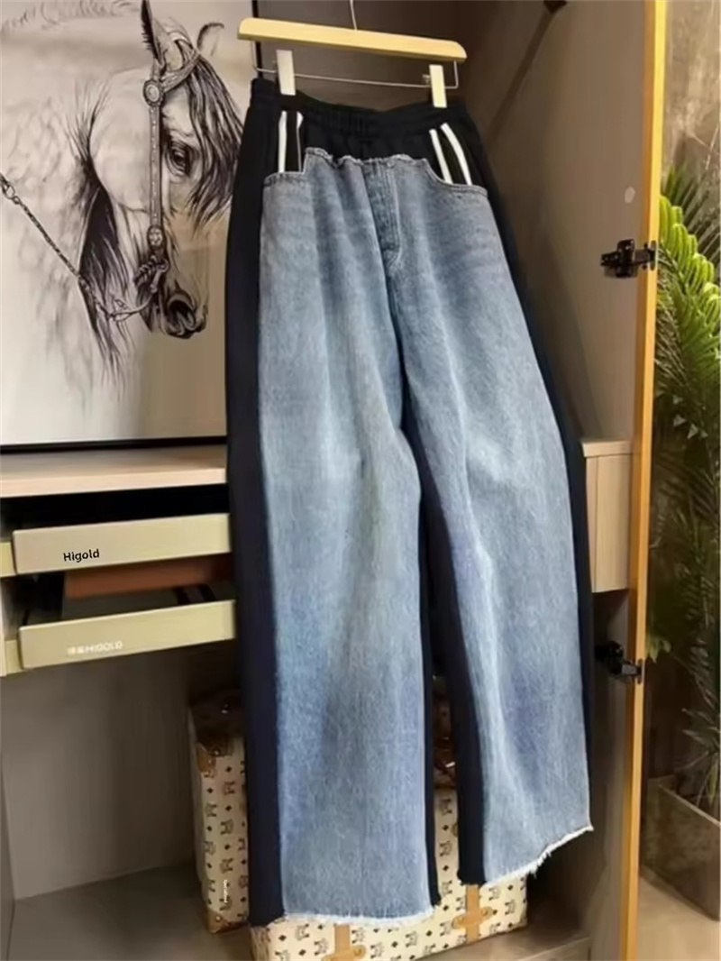 Mode zware patchwork denim jog - Mom Jeans Women recensie en prijs