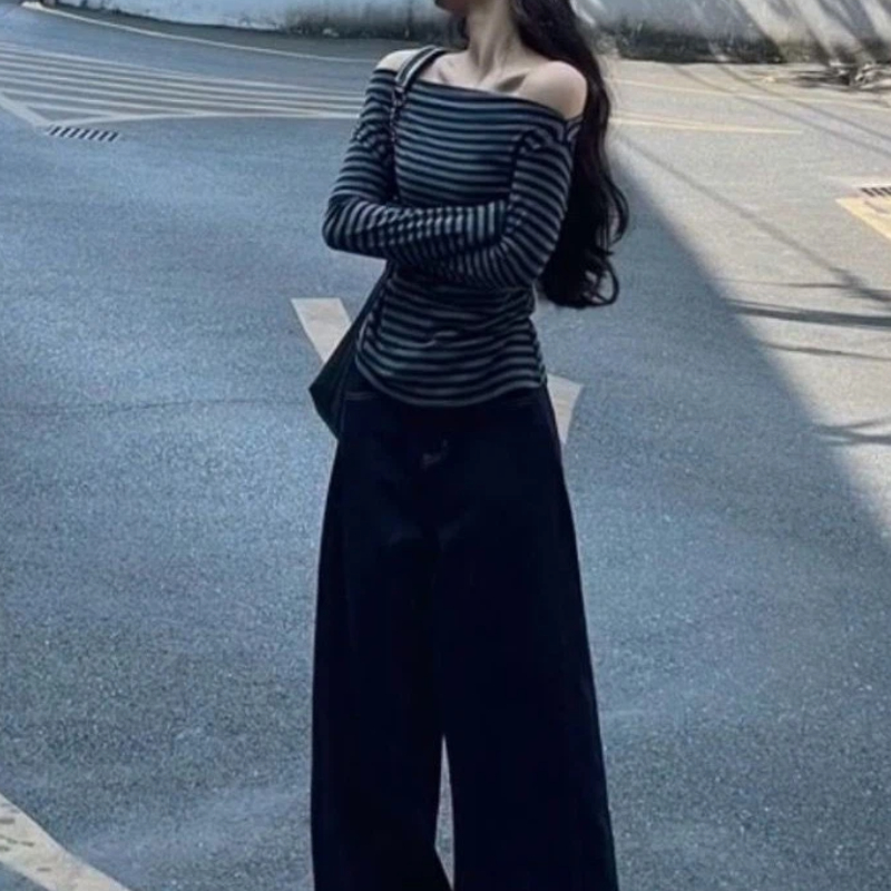 Dames Vintage Gestreepte Off-S - Off Shoulder Top recensie en prijs