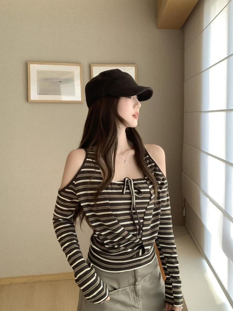 Kimotimo Dames Gestreepte Top  - Off Shoulder Top recensie en prijs