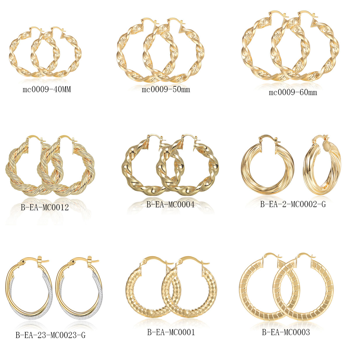 9 Paar 18K Vergulde Koperen Ho - Women'S Fashion Website recensie en prijs
