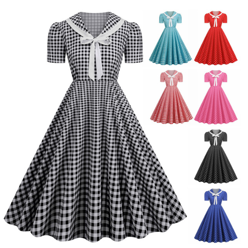 Polka Dot Gedrukt Vintage Grot - Women'S Fashion Of The 50S recensie en prijs