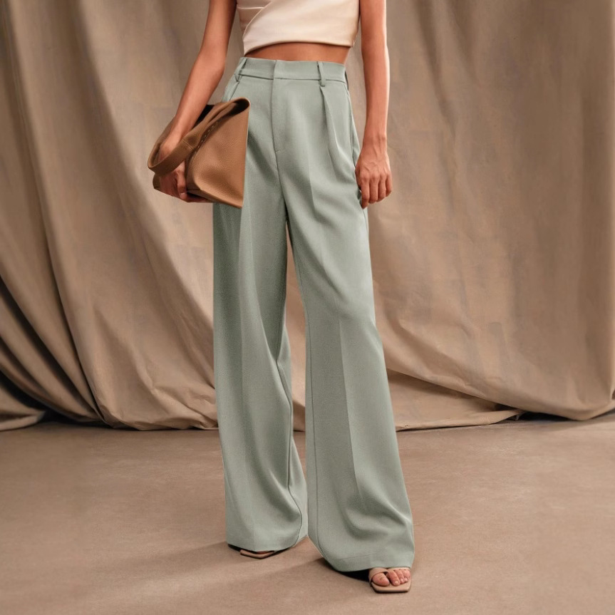 Casual wijde broek met hoge ta - Women'S Fashion Business Casual recensie en prijs