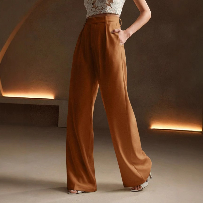 Casual wijde broek met hoge ta - Women'S Fashion Business Casual recensie en prijs